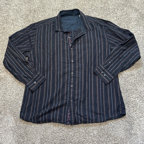 Tommy Bahama Other - Tommy Bahama Stripped Long Sleeve Button Up Mens Size XL Floral Hawaiian